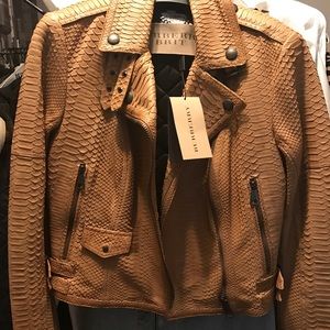 Burberry leather bomber jacket